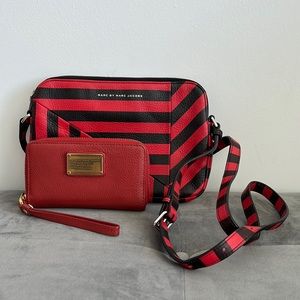 Marc by Marc Jacobs purse, and wristlet lot. Red, Black, leather